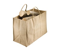 Přenosný koš na dřevo ke krbu