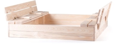 Dřevěná pískoviště s lavičkami