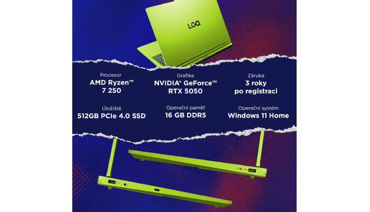 Lenovo LOQ 15AHP11 Surge Green exkluzivní zelený herní notebook Alza