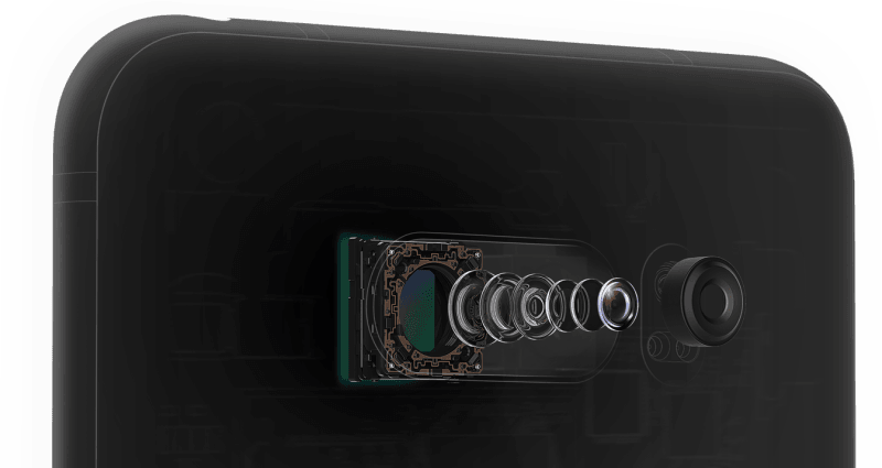 Fotoaparát telefonu LG V30 se skleněnou čočkou