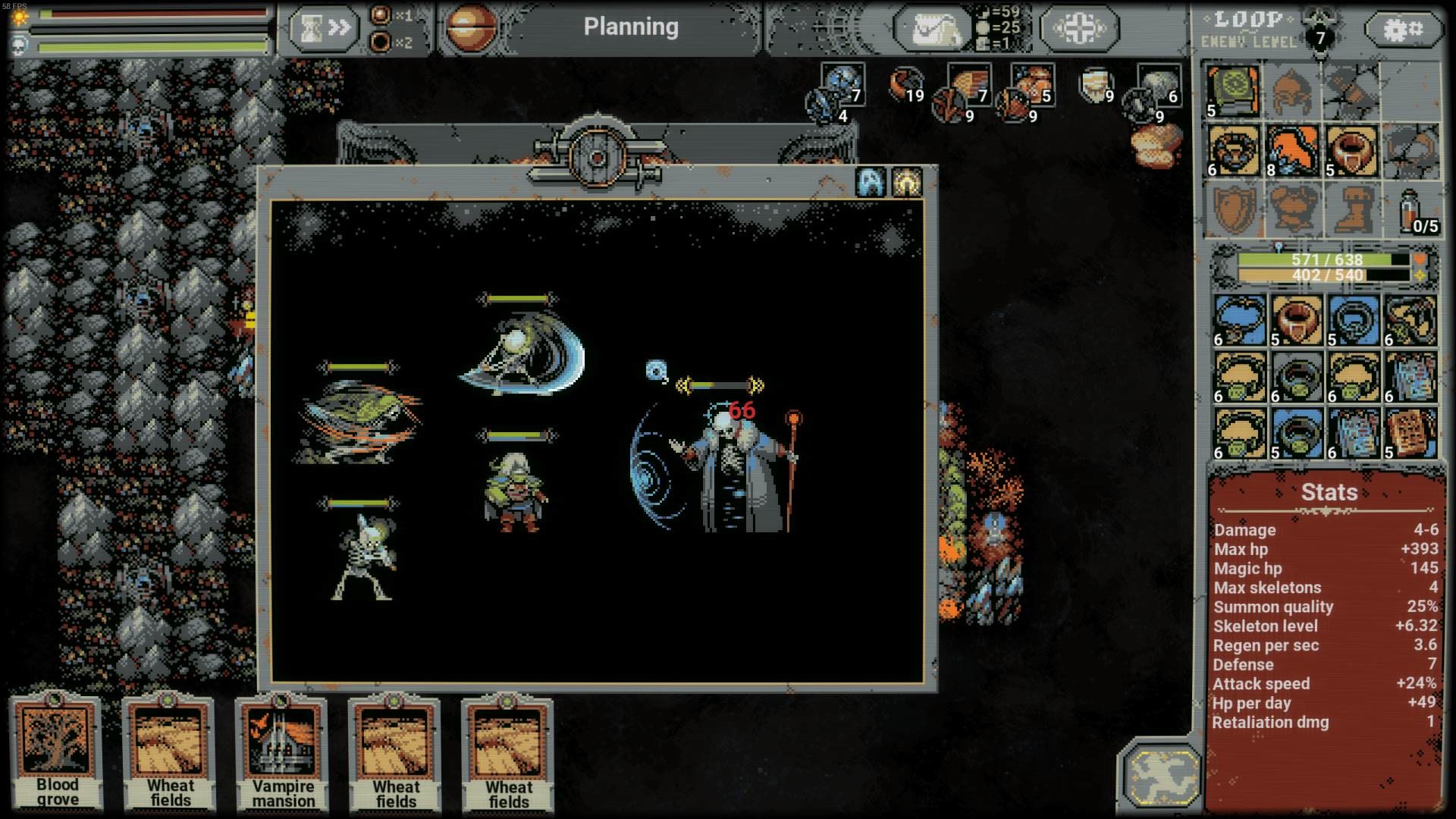 Loop hero lich stats