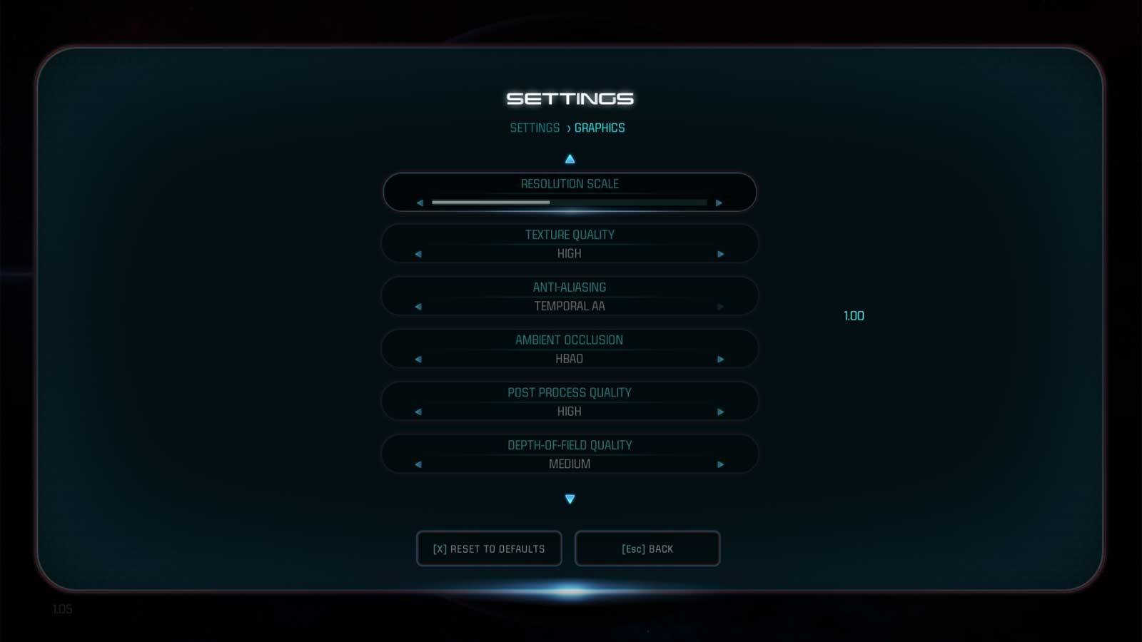 Mass Effect: Abdromeda nastavení 3