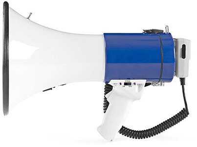 Megafon – dosah 1 500 m