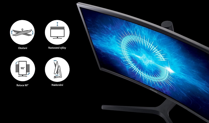 UHD a QHD monitory Samsung - přizpůsobitelnost