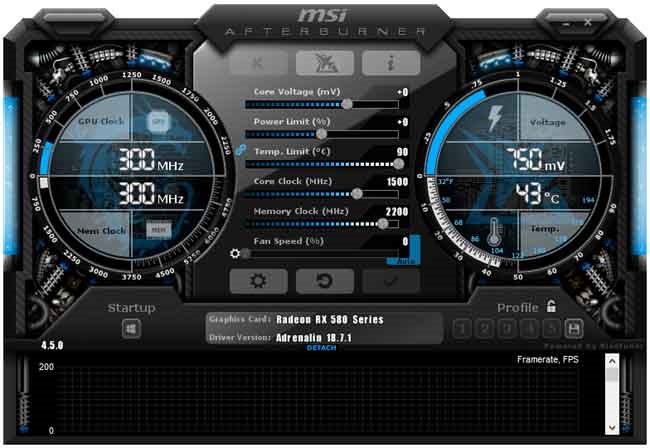 MSI RX 580 Mech 2 8G OC Afterburner