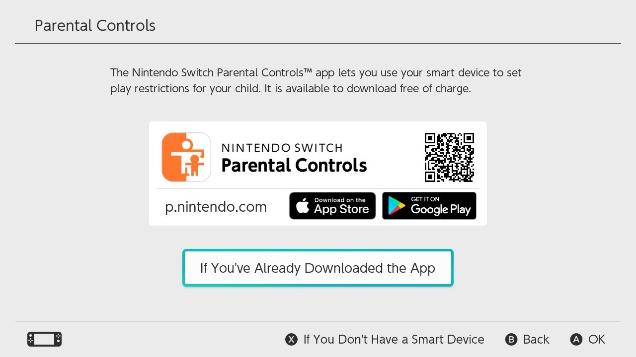 Rodičovská kontrola Nintendo Switch; screenshot: rodičovská kontrola
