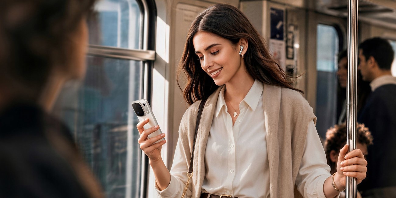 Oppo Enco X4 při poslechu ve vagonu metra