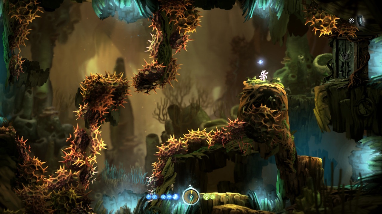 Ori and the Blind Forest; gameplay: bodáky