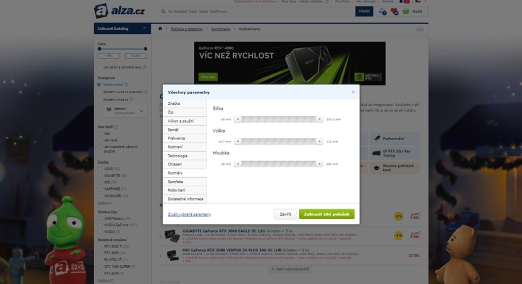 Parametry na Alza.cz