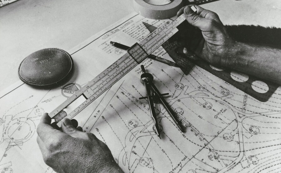 inženýr, logaritmicke pravitko