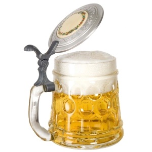 Půllitr na pivo s víkem