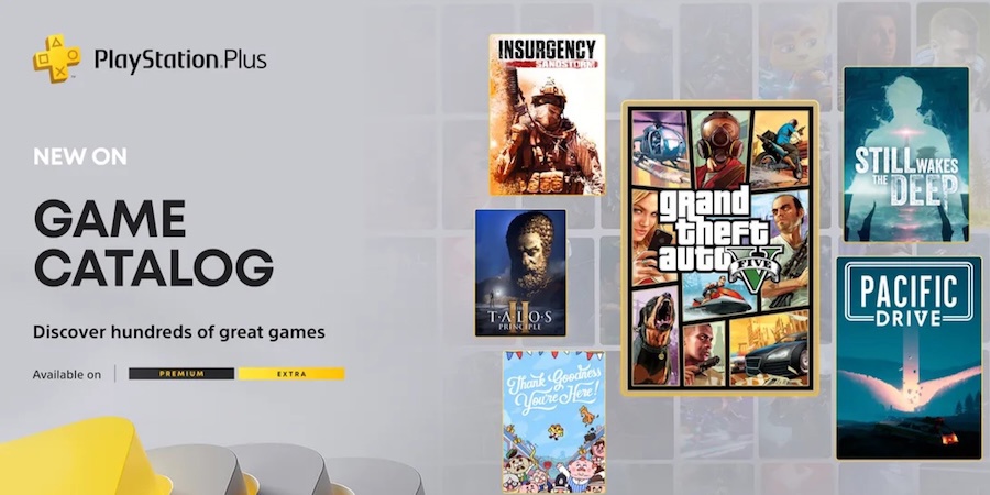 PlayStation Plus Katalog her (NOVINKY): Grand Theft Auto V, Pacific Drive a další