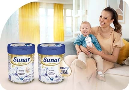 Prémiová kojenecká mléka Sunar