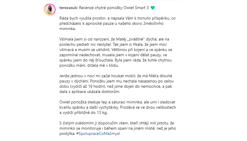 Inteligentná ponožka Owlet