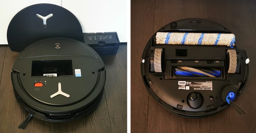 Černý robotický vysavač ECOVACS DEEBOT T90S PRO OMNI s automatickou čisticí stanicí