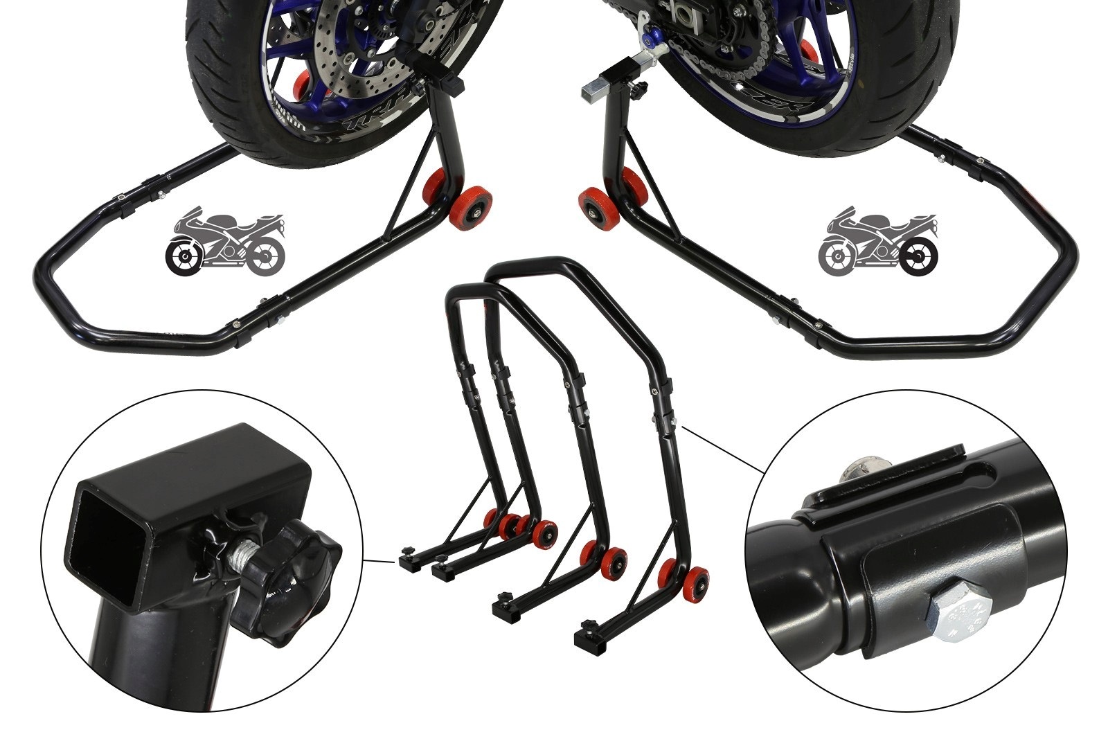 M-Style D18 front moto stand - Adapters front stand : Trn