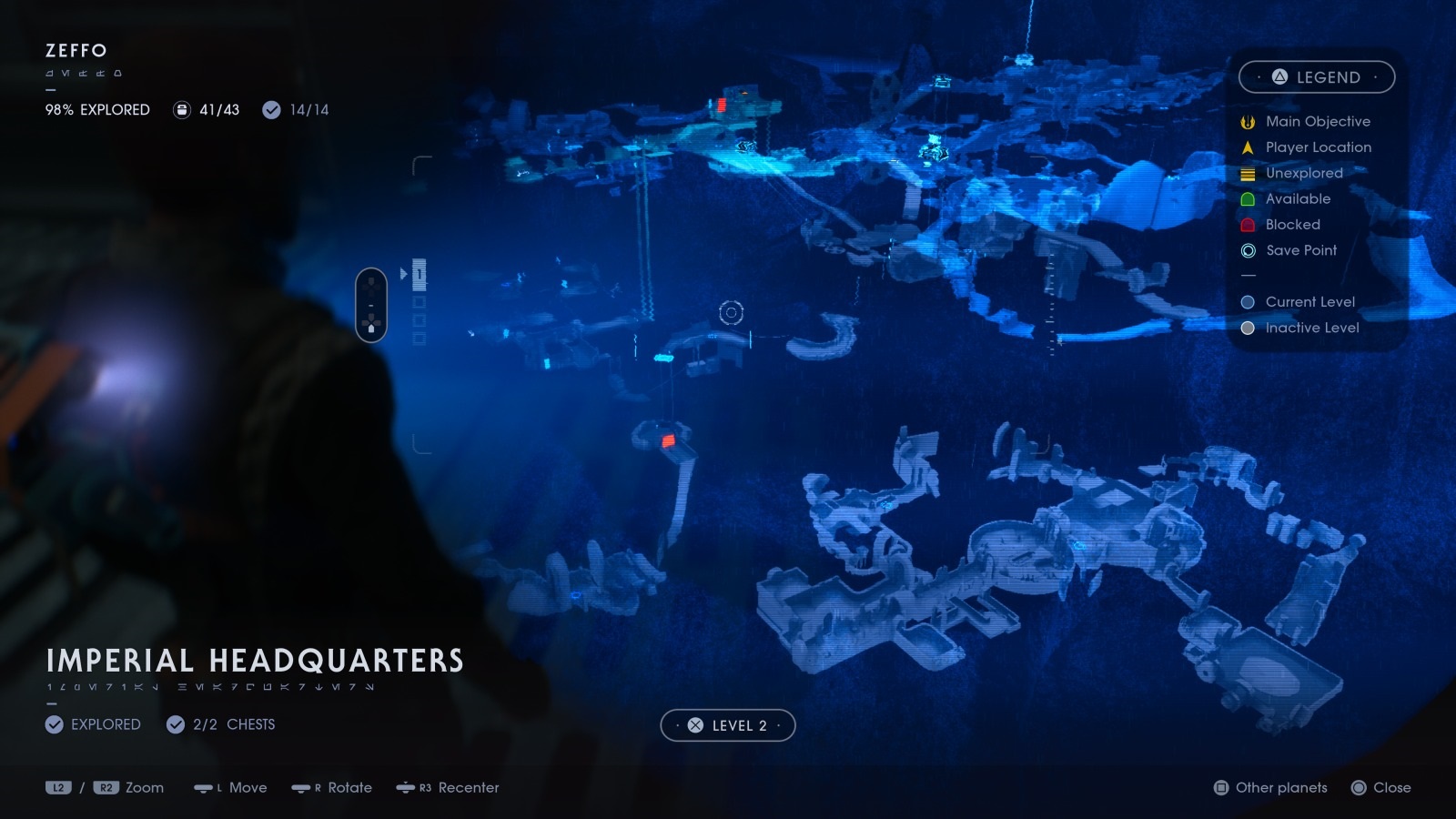 Star Wars Jedi: Fallen Order; gameplay: mapa