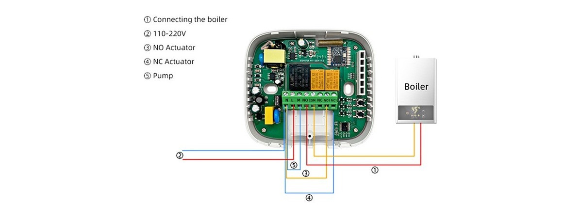 Smart thermostat AVATTO WT498 WiFI for Gas Boiler