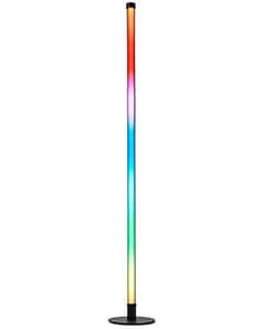 Stojací lampa černá RGB
