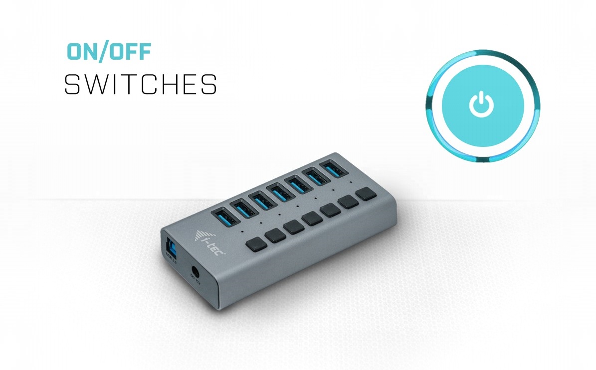 Multifunction i-tec USB 3.0 Charging HUB 7port