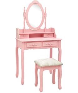 Toaletný stolík detský ružový