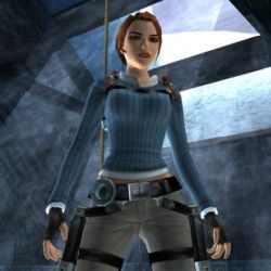 Lara Croft vor einem großen Grafik-Upgrade