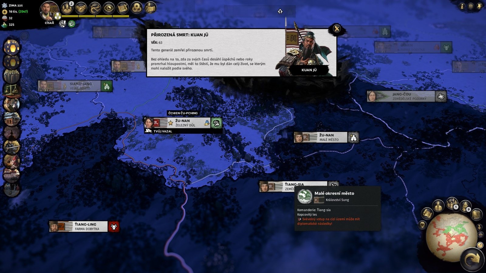 Total War: Three Kingdoms; gameplay: smrt
