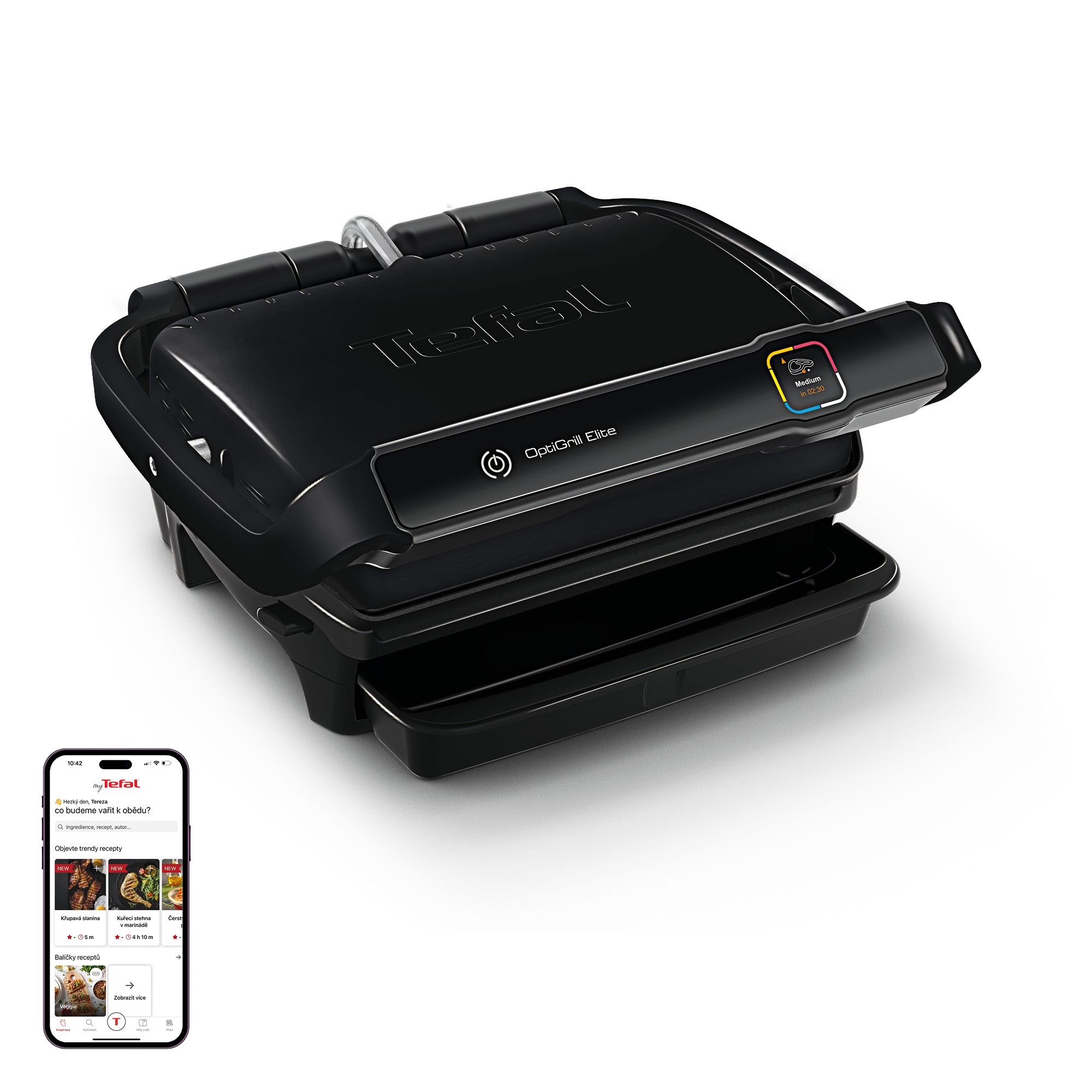 Tefal GC750830 Optigrill Elite Elektromos Kontakt Grill