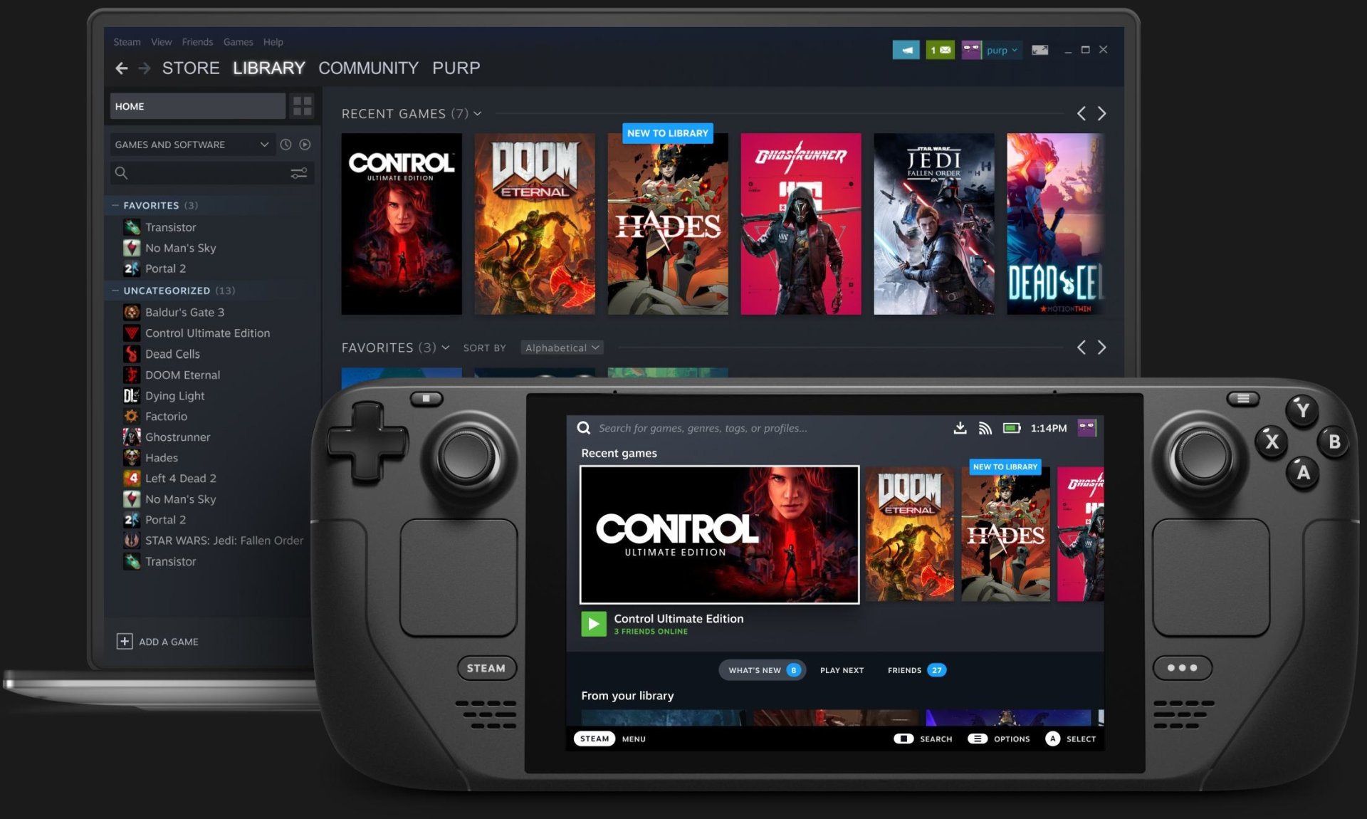 Steam Deck; screenshot: cover