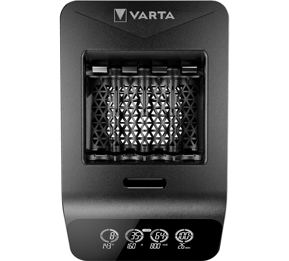 VARTA LCD Smart Charger + VARTA Recharge Accu Power AA 2100 mAh Rechargeable Battery