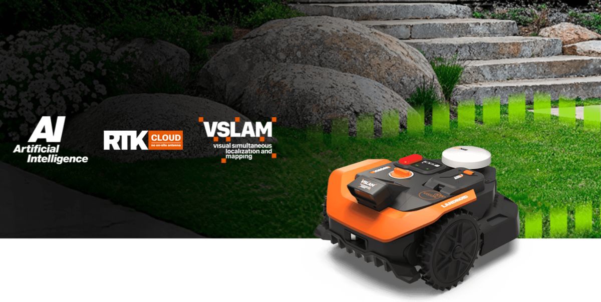 WORX Landroid Vision Cloud RTK Cloud navigace bez antény zahrada