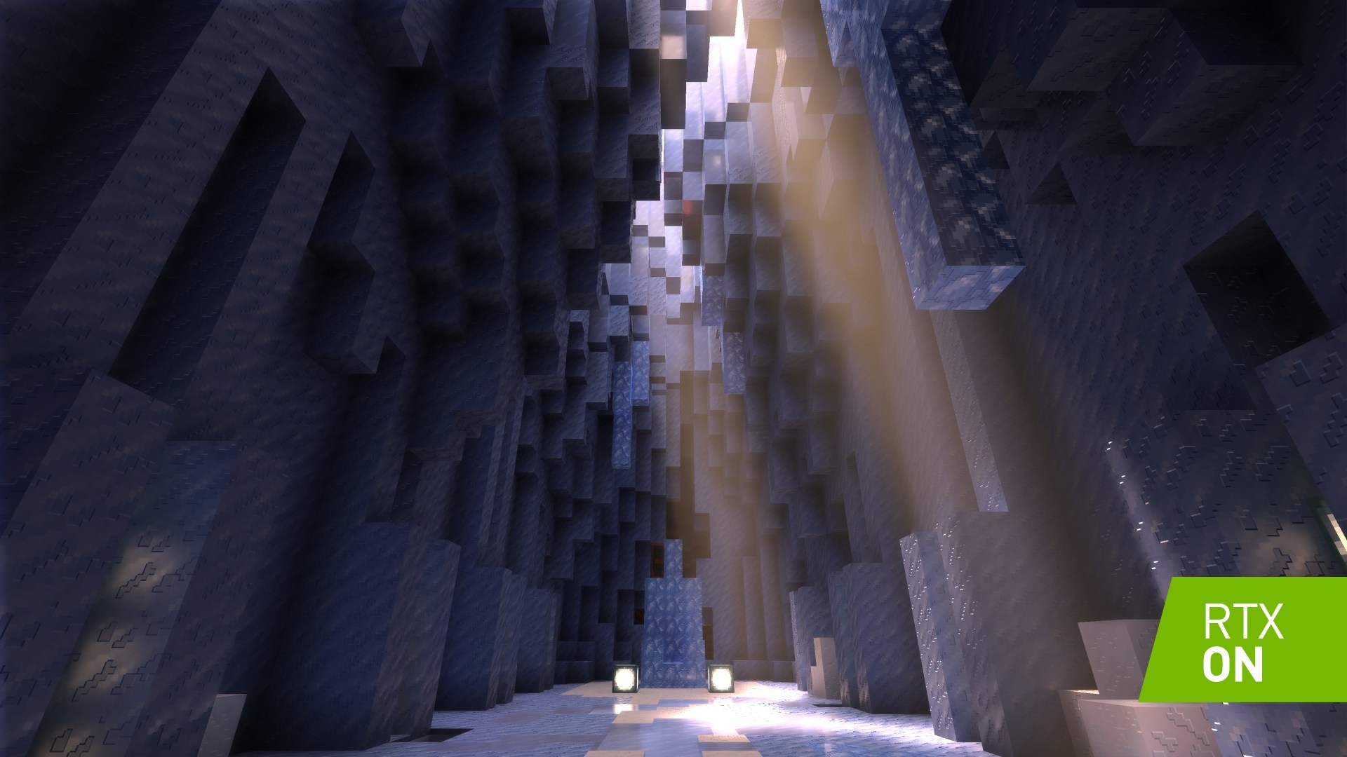 Minecraft; screenshot: ray-tracing on