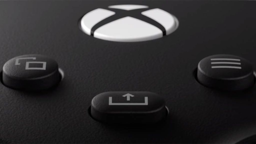 Xbox Wireless Controller; screenshot: share tlačítko