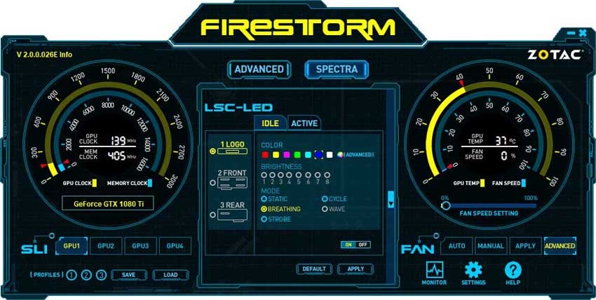 Zotac GTX 1080 Ti AMP! Edition FireStorm Advanced