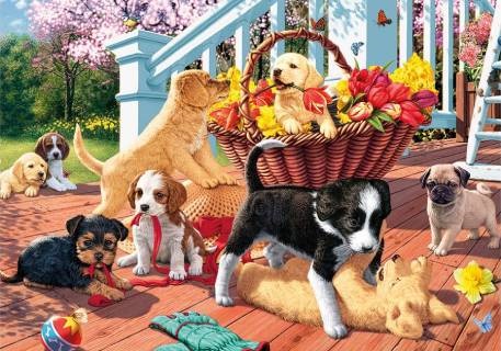 puzzle tiere hunde