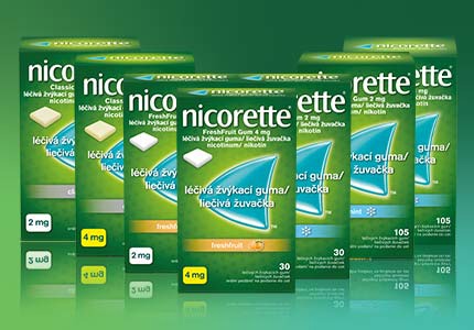 Nicorette žvýkačky