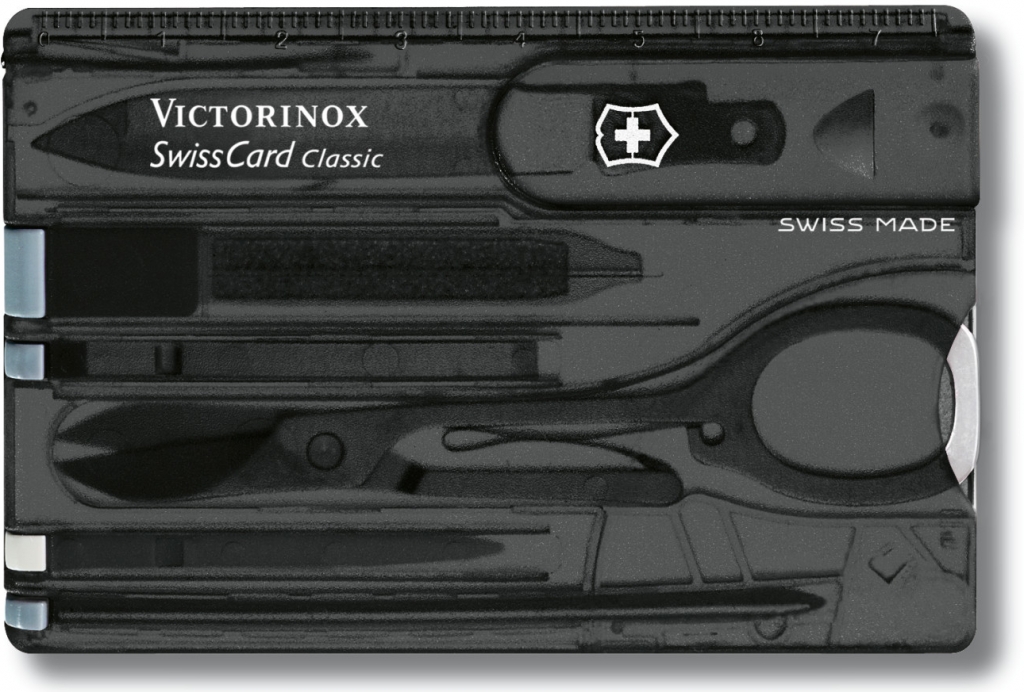 Kapesní nůž VICTORINOX Swiss Card Classic Translucent černý