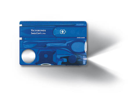 Vreckový nôž VICTORINOX Swiss Card Lite Translucent modrý