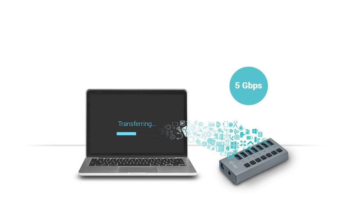Multifunction i-tec USB 3.0 Charging HUB 7port