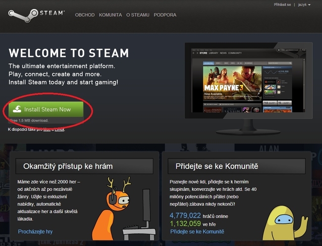 Co je klient služby Steam?