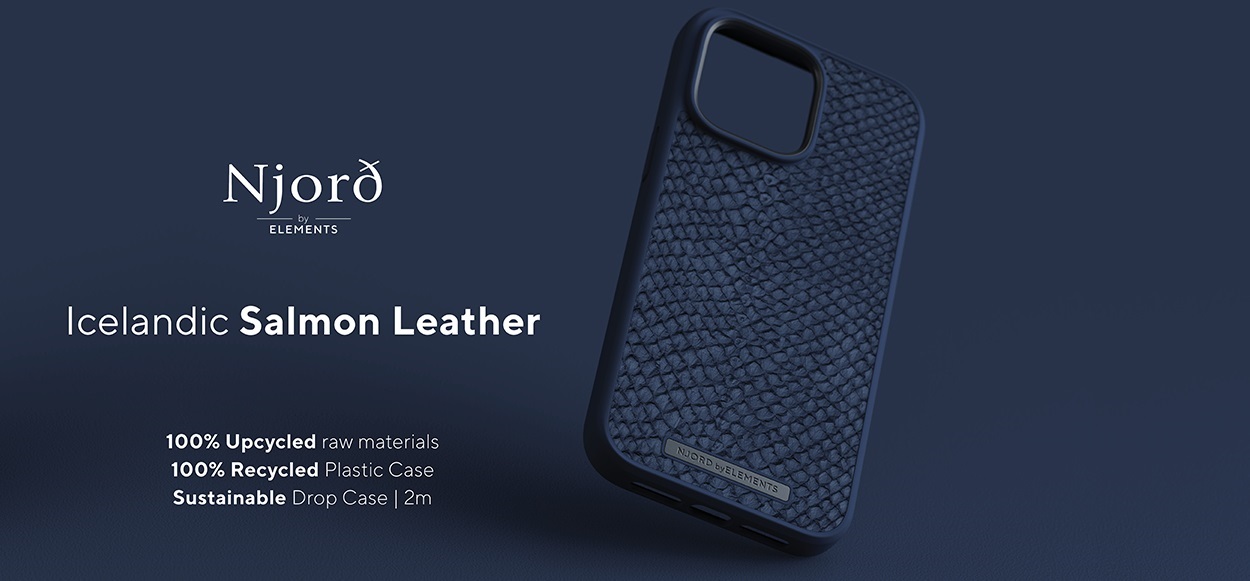 Njord Salmon Leather Magsafe Case für iPhone 14