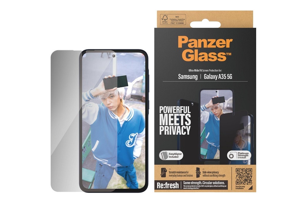 Ochranné sklo s inštalačným rámčekom PanzerGlass Privacy Samsung Galaxy A35 5G