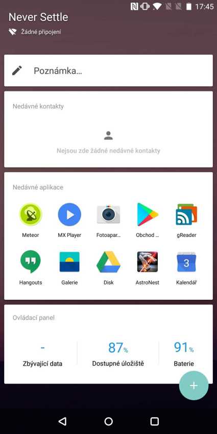 Oneplus 5T, screenshot, domovská obrazovka