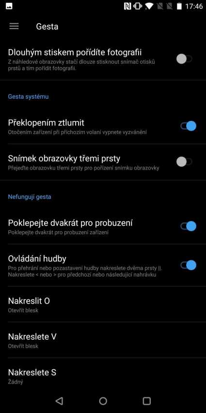 Oneplus 5T, screenshot, grafická témata