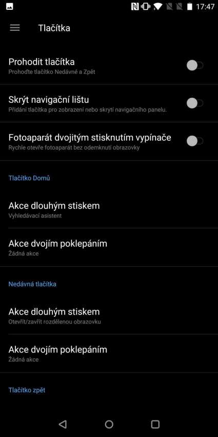 Oneplus 5T, screenshot, čistič paměti