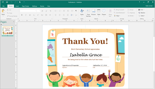Publisher document sample