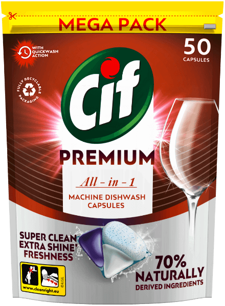 Balení kapslí do myčky Cif Premium