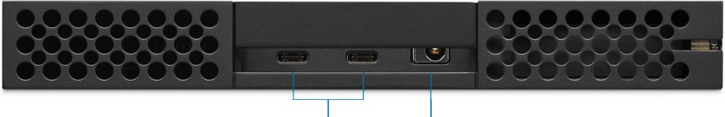 Back side of the LaCie Bolt3