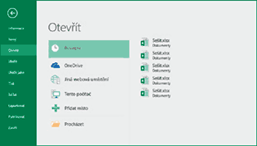 Excel - Otevřít