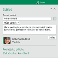Excel - Sdílet